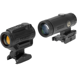 Holosun ARO-RD2 & HM3X Combo Kit w/ Hard Case, (2MOA Red Dot + 3x Magnifier Combo) Matte Black Shake Awake 6061 Aluminum Housing 3X Magnification Quick Release Mount IP67 Waterproof - ARORD2HM3X