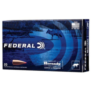 Federal V204VM32 Varmint & Predator 204 Ruger 32 gr Hornady V-Max (VMX) 20 Bx/ 10 Cs