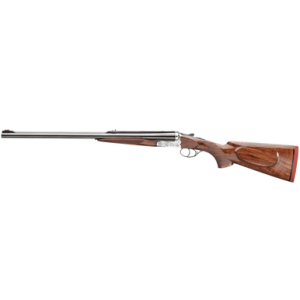 Rizzini USA Rhino Express Rifle, 23" Gloss Blued Steel Barrel Coin Anodized Silver Engraved Steel Receiver Oiled Turkish Walnut Fixed w/Pistol Grip Wood Stock Ambidextrous Full Size 2rd 416 Rigby - 8180141622