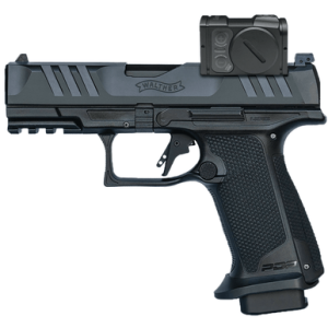 Walther Arms PDP F-Series Pro w/Optic Pistol, 4" Black Steel Barrel Black Optic Ready/Serrated Steel Slide Black Polymer Frame w/Picatinny Rail Interchangeable Backstrap Grip Aimpoint Acro P-2 Red Dot 10+1rd 9mm Luger - 4797058