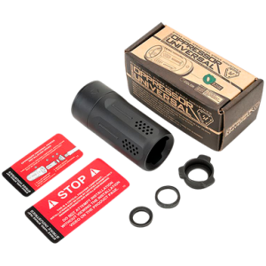 Strike Industries Oppressor Universal Blast Shield Multi-Cal 3.37"L 1.61"D for Barrels with 1/2" & 5/8" Threads (Max .98"D Barrels)