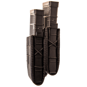 High Speed Gear Taco Double Duty Staggered Pouch, Black Nylon Laminate HSGI Clips Pistol - 41TS02BK