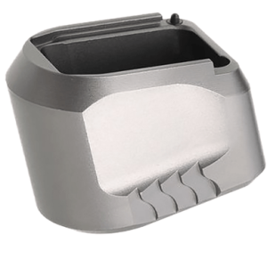 Tyrant CNC Magazine Extension, Grey Aluminum 5rd Compatible w/ Full-Size M&P 1.0/2.0 Frames Fits S&W M&P 9/40 - TDMPMAGEXFSGREY