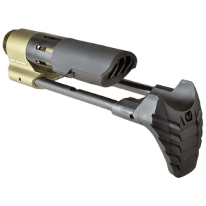 Strike Industries PDW Stock, FDE Ambidextrous Rubberized Cheek Rest LOP 7.5" Collapsed/ 11" Extended Compatible w/ AR15 MilSpec Receivers - STRIKE-PDW-FDE