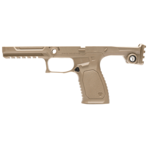 Strike Industries Strike Modular Chassis (SMC) Bravo, FDE Polymer Extreme Built-In Magwell Extended Front Picatinny Rail for Sig Sauer P320 Fits 9mm / 357Sig / 40S&W - SMC-B-P320-S-FDE