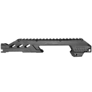Strike Industries SMC Charlie Top Rail, Black Full Lenght Picatinny Rail Ported Windows for Heat Mitigation Compatible w/ Extended Charging Handle for P320 Slides - SMC-C-P320-TRAIL
