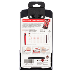Real Avid Accu-Punch Hammer & Punches Steel Red Rubber Handle