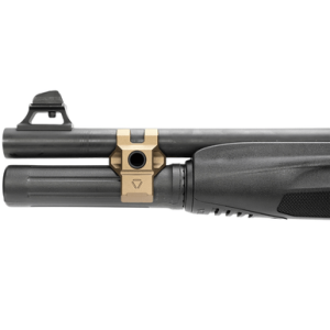Strike Industries Shotgun Barrel Clamp, FDE 6061-T6 Aluminum Picatinny Rail to Mount a Weapon Light or Other Accessory QD Socket Sling for Beretta 1301 Tactical & A300 Ultima Patrol - SG-BCL-1301TAC-FDE