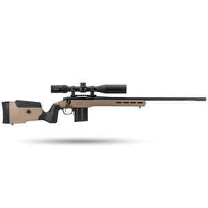 Mdt Sporting Goods Inc Field Stock Chassis System, FDE Overmolded Polymer Body Free Floating Barrel Aluminum Bedding Adjustable Cheek Riser Spacer-Adjustable LOP AICS Magazine Compatible Magazine Latch Fits Savage Axis Short Action - 108682FDE