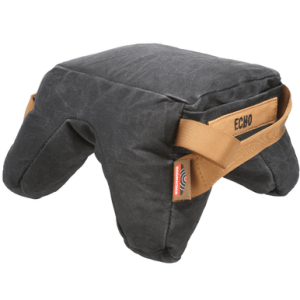 Birchwood Casey Steady-Shot Echo Bag, Black Wax Canvas Front and Rear Bag Heavyweight Prefilled - BC-BAG-SSEH