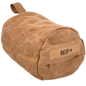 Birchwood Casey Steady-Shot Delta+Large Bag, Tan Wax Canvas Cylindrical Shape Prefilled - BC-BAG-SSDLU