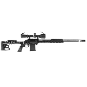Mdt Sporting Goods Inc The Tactical LSS Gen3 Chassis System, Black SCS Buttstock V-block Aluminum Bedding Compatible w/ AR-15 Style Grips AICS Magazine Compatible Fits Savage 110 Short Action - 114643BLK