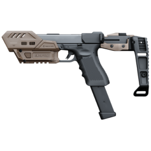 Recover Tactical S-Pro MG Conversion Kit, Tan Polymer S-Pro Frame/ Buttstock / Stabilizer/ Charging Handle/ Forward Mag Pouch/ Cheek Riser/ Metal Upper Rail For Glock - SPROMGB02