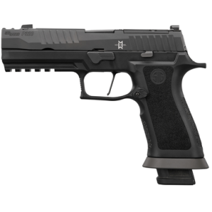 Sig Sauer P320XF M.O.D. Pistol, 3.90" Black Steel Barrel Matte Black DLC Optic Cut/Ported/Serrated Stainless Steel Slide&Frame w/Beavertail&Picatinny Rail Black XSeries Grip&Hogue Michael Edition Wraptor Grip Full Size Frame 10+1rd 9mm - 320XF9MAXM10