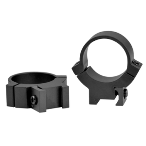 Warne 721M Rimfire 70/30 Horizontal Split Black Steel 1" Tube Medium 3 / 8" / 11 mm Dovetail
