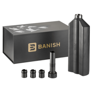 Banish(Silencer Central) 100000150064 Banish 12 12 Gauge Fits 8.55" Long Titanium Cerakote Black Suppressor
