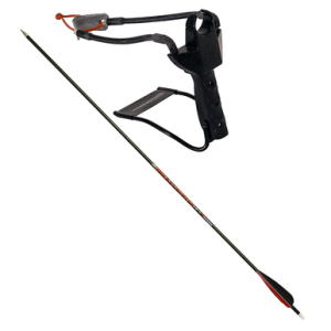 Marksman 3075 Pocket Hunter Slingshot Black Steel Frame Black Molded Handle