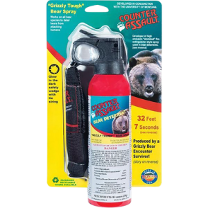Counter Assault Bear Spray Capsaicin Range 32 ft-7 Seconds 8.10 oz Includes Holster 15067025