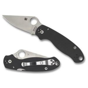 Spyderco C223GP Para 3 2.95" Folding Clip Point Plain CPM S45VN SS/Blade G10 Black Handle