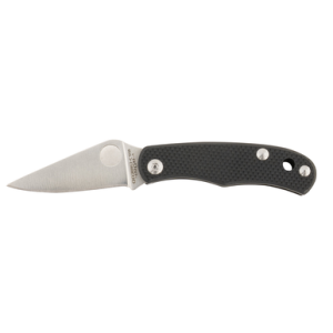 Spyderco C133GBKP Bug 1.27" Satin 12C27 Sandvik SS Blade, Black Textured G10 Handle
