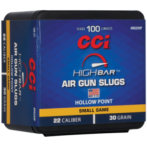 CCI ARS22HP High Bar Air Gun Slug 22 Cal 30gr Hollow Point 100 Per Box