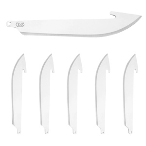 Outdoor Edge RR6 Replacement Blades RazorLite Drop Point 3.50" 420J2 Stainless Steel Blade Silver 6 Blades