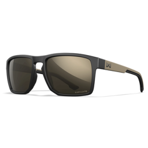 Wiley X AC6FND04 Founder Tungsten Mirror Lens Polycarbonate Matte Black w/ Tan Frame Frame