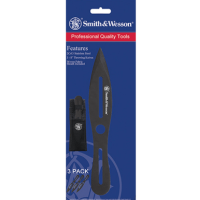 Smith & Wesson Knives SWTK8BCP Bullseye Throwing Knife 4.26" Fixed Plain Black Oxide 2Cr13MoV SS Black, Includes Sheath, Set of 3
