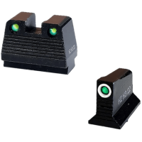 HiViz Co-Witness Tritium Night Sight Set, Black Steel Dovetail Green Tritium Fits Glock MOS Models 9mm/40 S&W/357 Sig - GMNG21-2