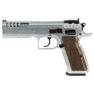 Tanfoglio IFG TFSTOCKM9 Defiant Stock Master 9mm Luger 17+1 4.75" Hard Chrome Steel/ Wood Grip