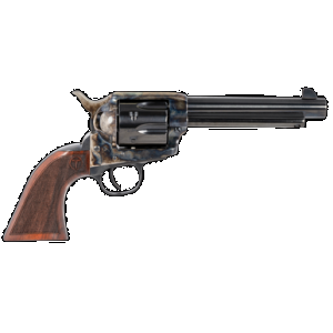 Taylors & Company 550813 Smoke Wagon 45 Colt (LC) Caliber with 5.50" Blued Finish Barrel, 6rd Capacity Blued Finish Cylinder, Color Case Hardened Finish Steel Frame & Checkered Walnut Grip