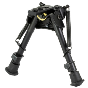 Harris Bipods S-BRMM-LOK Swivel BR M-LOK, 6-9", Black Steel/Aluminum, Notched Legs, Rubber Feet