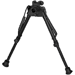 Harris Bipods S-L2P Swivel L Picatinny, 9-13", Black Steel/Aluminum, Self-Leveling Legs, Rubber Feet