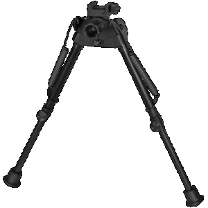 Harris Bipods S-LP Swivel L Picatinny, 9-13", Black Steel/Aluminum, Rubber Feet