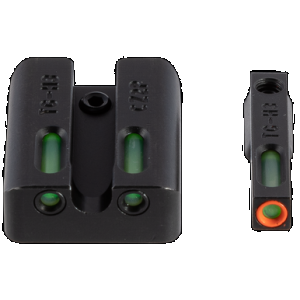 TruGlo TG13CZ2PC TFX Pro Black | Green Tritium & Fiber Optic Orange Outline Front Sight Green Tritium & Fiber Optic Rear Sight