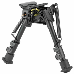 Harris Bipods BRS Swivel BR Swivel Stud, 6-9", Black Steel/Aluminum, Rubber Feet