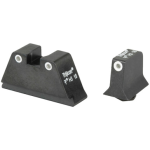 Trijicon 600649 Suppressor/Optic Height Sights Green/Tritium White Outline Front Sight-Green/Tritium White Outline Rear Sight Glock 17/17L/19 Standard Frame