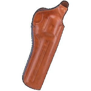 Bianchi 12680 111 Cyclone Belt Holster Size 05 OWB Open Bottom Style made of Leather with Tan Finish, Strongside/Crossdraw & Belt Loop Mount Type fits 6" Barrel S&W K-Frame for Right Hand