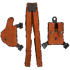 Galco CL2652 Classic Lite 2.0 Shoulder System Size Fits Chest Up To 56" Natural Leather Shoulder Fits S&W M&P Shield Fits S&W M&P Shield Plus Fits S&W M&P Shield 2.0 Right Hand