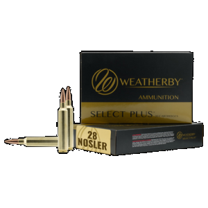 Weatherby M28NS163HCB Select Plus 28Nosler 163gr Hammer Custom 20 Rounds