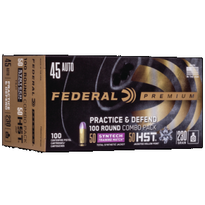 Federal Practice & Defend 45 ACP HST Syntech 230 Grain 100 Rounds