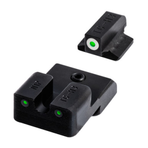 TruGlo Tritium Pro Front Rear Sights Kimber Compatible White Outline Green