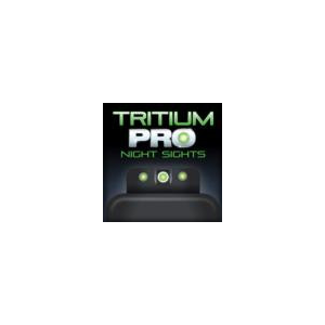TruGlo TG231W3W Tritium Pro Black | Green Tritium White Outline Front Sight Green Tritium Rear Sight