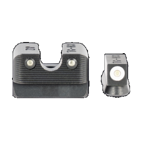 TruGlo TG231Z1W Tritium Pro Black | Green Tritium White Outline Front Sight Green Tritium Rear Sight