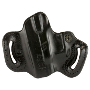 DeSantis Gunhide 086BAE1Z0 Mini Slide OWB Black Leather Belt Slide Compatible w/Most Glock Belt 1.75" Wide Right Hand