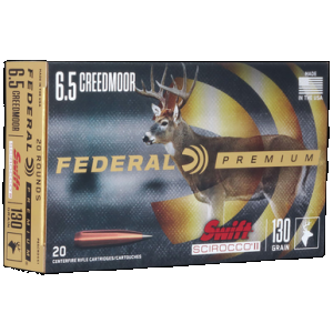 Federal Premium 6.5 Creedmoor Swift Scirocco II 130 Grain 20 Rounds