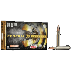 Federal Premium Rifle Ammo 30-06 Sprg. 165 gr. Barnes TSX 20 rd.