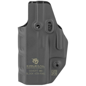 Crucial Concealment Covert IWB Holster for Glock 43/43x Black Ambi