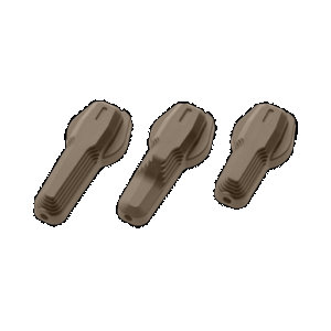 Magpul MAG1254-FDE ESK Safety Selector FDE Polymer/Steel, Ambi 60/90 Degree Options, Fits AR-Platform