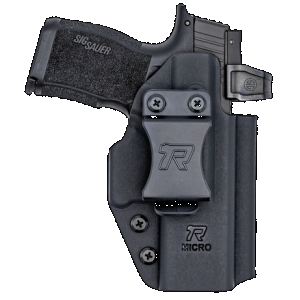 Rounded Gear RGUNVRSLCMPCTBLK Universal Kydex IWB Black Kydex Belt Clip Fits Compact Sized Handguns Right Hand